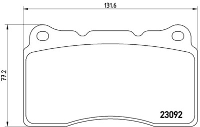 Jogo de 4 pastilhas de freio BREMBO P 54 040
