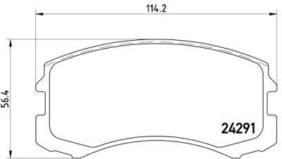 Jogo de 4 pastilhas de freio BREMBO P 54 041