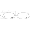 Jogo de 4 pastilhas de freio BREMBO P 54 044