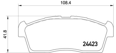 Jogo de 4 pastilhas de freio BREMBO P 54 049