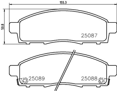 Jogo de 4 pastilhas de freio BREMBO P 54 055