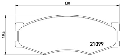 Jogo de 4 pastilhas de freio BREMBO P 56 014