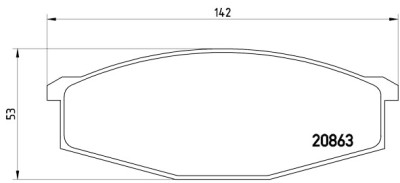 Jogo de 4 pastilhas de freio BREMBO P 56 015