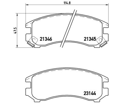 Jogo de 4 pastilhas de freio BREMBO P 56 018