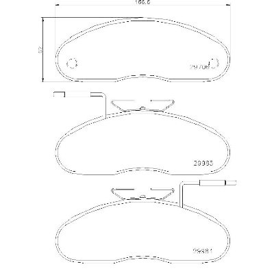 Jogo de 4 pastilhas de freio BREMBO P 56 019