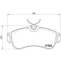 Jogo de 4 pastilhas de freio BREMBO P 56 022