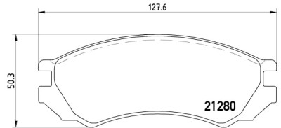 Jogo de 4 pastilhas de freio BREMBO P 56 023