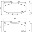 Jogo de 4 pastilhas de freio BREMBO P 56 025