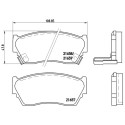Jogo de 4 pastilhas de freio BREMBO P 56 027