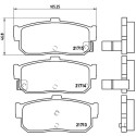 Jogo de 4 pastilhas de freio BREMBO P 56 029