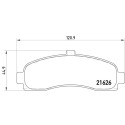 Jogo de 4 pastilhas de freio BREMBO P 56 031