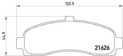 Jogo de 4 pastilhas de freio BREMBO P 56 031
