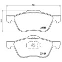 Jogo de 4 pastilhas de freio BREMBO P 56 037