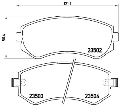 Jogo de 4 pastilhas de freio BREMBO P 56 039