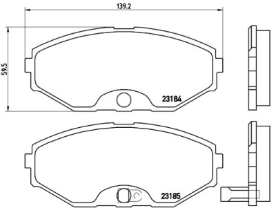 Jogo de 4 pastilhas de freio BREMBO P 56 045