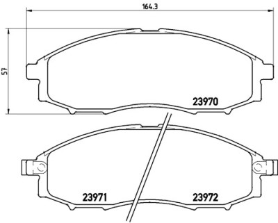 Jogo de 4 pastilhas de freio BREMBO P 56 049