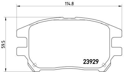 Jogo de 4 pastilhas de freio BREMBO P 56 050