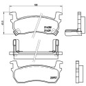 Jogo de 4 pastilhas de freio BREMBO P 56 057
