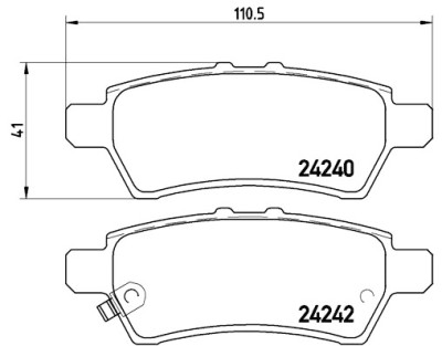 Jogo de 4 pastilhas de freio BREMBO P 56 060