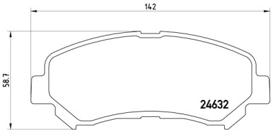 Jogo de 4 pastilhas de freio BREMBO P 56 062