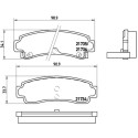 Jogo de 4 pastilhas de freio BREMBO P 56 063
