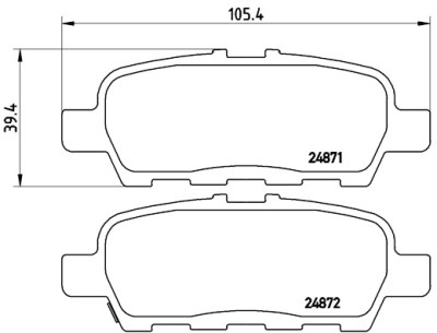 Jogo de 4 pastilhas de freio BREMBO P 56 068