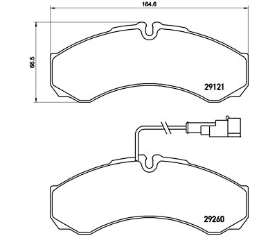 Jogo de 4 pastilhas de freio BREMBO P 56 069