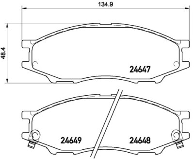 Jogo de 4 pastilhas de freio BREMBO P 56 083