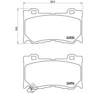 Jogo de 4 pastilhas de freio BREMBO P 56 084