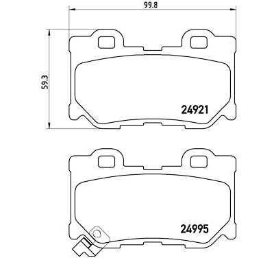 Jogo de 4 pastilhas de freio BREMBO P 56 085