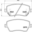 Jogo de 4 pastilhas de freio BREMBO P 56 086