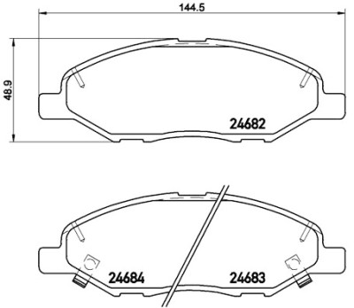 Jogo de 4 pastilhas de freio BREMBO P 56 088