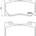 Jogo de 4 pastilhas de freio BREMBO P 56 089