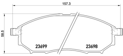 Jogo de 4 pastilhas de freio BREMBO P 56 094