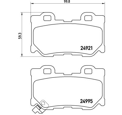 Jogo de 4 pastilhas de freio BREMBO P 56 095
