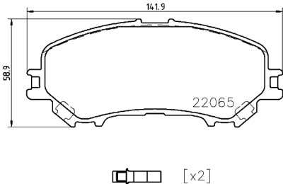 Jogo de 4 pastilhas de freio BREMBO P 56 099