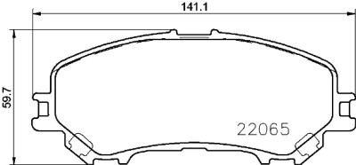 Conjunto de 4 pastilhas de freio BREMBO P 56 100