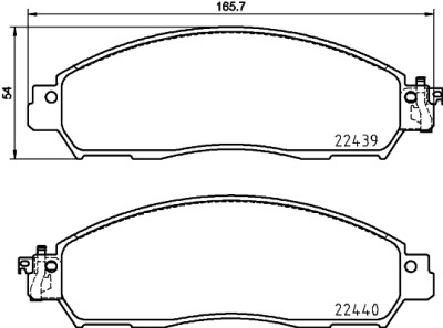 Jogo de 4 pastilhas de freio BREMBO P 56 118