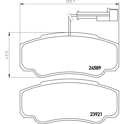 Jogo de 4 pastilhas de freio BREMBO P 56 122