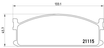 Jogo de 4 pastilhas de freio BREMBO P 59 008