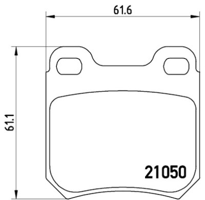 Jogo de 4 pastilhas de freio BREMBO P 59 014