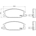 Jogo de 4 pastilhas de freio BREMBO P 59 015