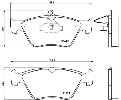 Jogo de 4 pastilhas de freio BREMBO P 59 019