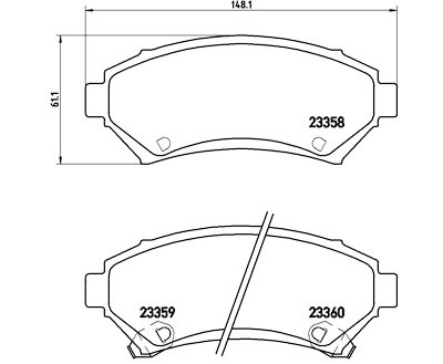 Jogo de 4 pastilhas de freio BREMBO P 59 028