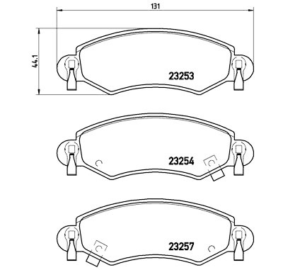 Jogo de 4 pastilhas de freio BREMBO P 59 035