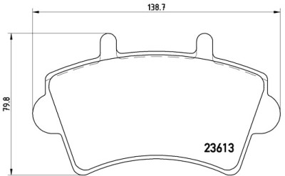 Jogo de 4 pastilhas de freio BREMBO P 59 039