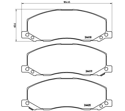 Jogo de 4 pastilhas de freio BREMBO P 59 058