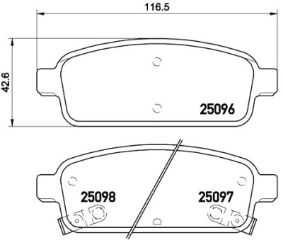 Jogo de 4 pastilhas de freio BREMBO P 59 080