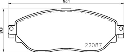 Jogo de 4 pastilhas de freio BREMBO P 59 082