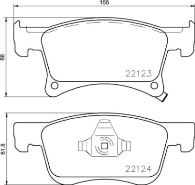 Jogo de 4 pastilhas de freio BREMBO P 59 083